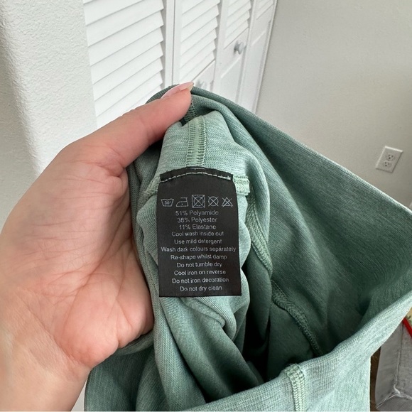 Alphalete OG Revival Leggings Sage Green Color Size Small Women’s High Waisted - Picture 10 of 11